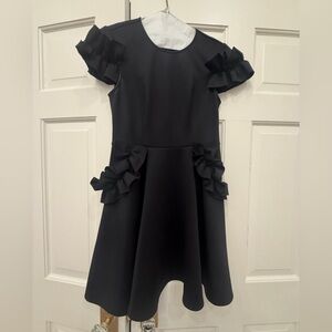 Ted Baker Black Dress with Ruffle Accents